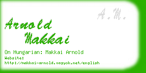 arnold makkai business card